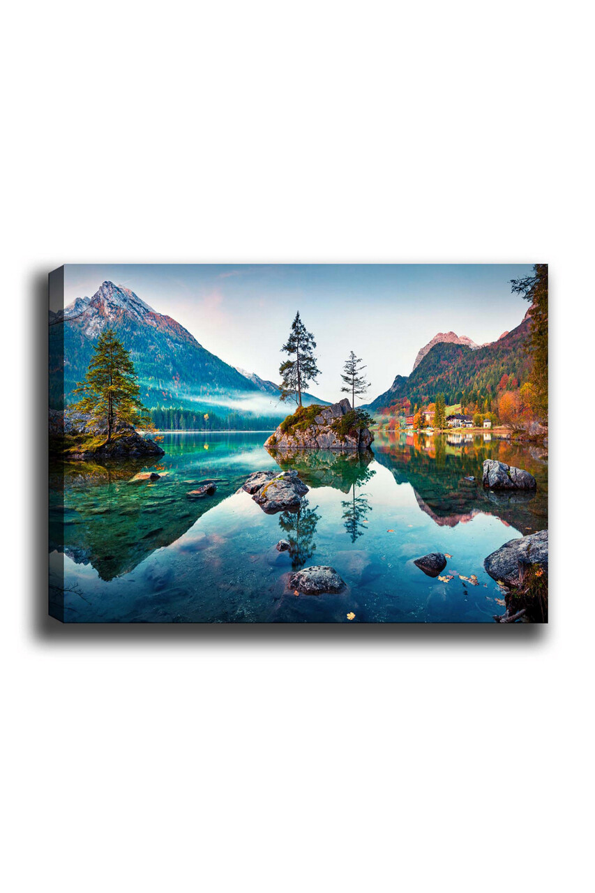 Tablou decorativ, Kanvas Tablo (70 x 100), Cadru: 100% LEMN (grosime: 3 cm), Multicolor - view 2