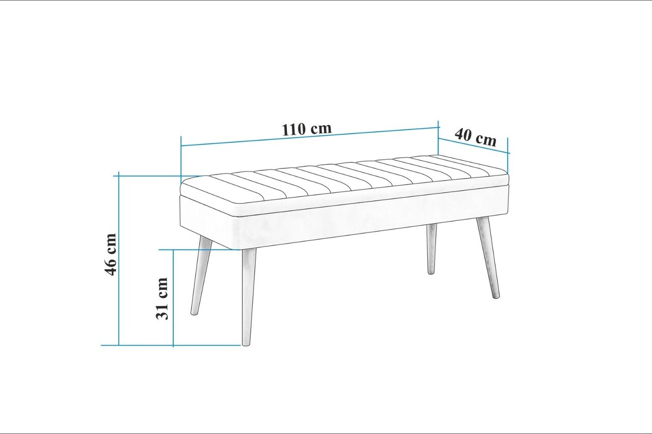 Banca, Vella, Vina 0701, 90x39x40 cm, PAL, Nuc / Gri