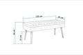 Banca, Vella, Vina 0701, 90x39x40 cm, PAL, Nuc / Gri