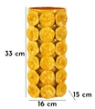 Vaza decorativa Drop, Mauro Ferretti, 16x15x33 cm, fier, galben