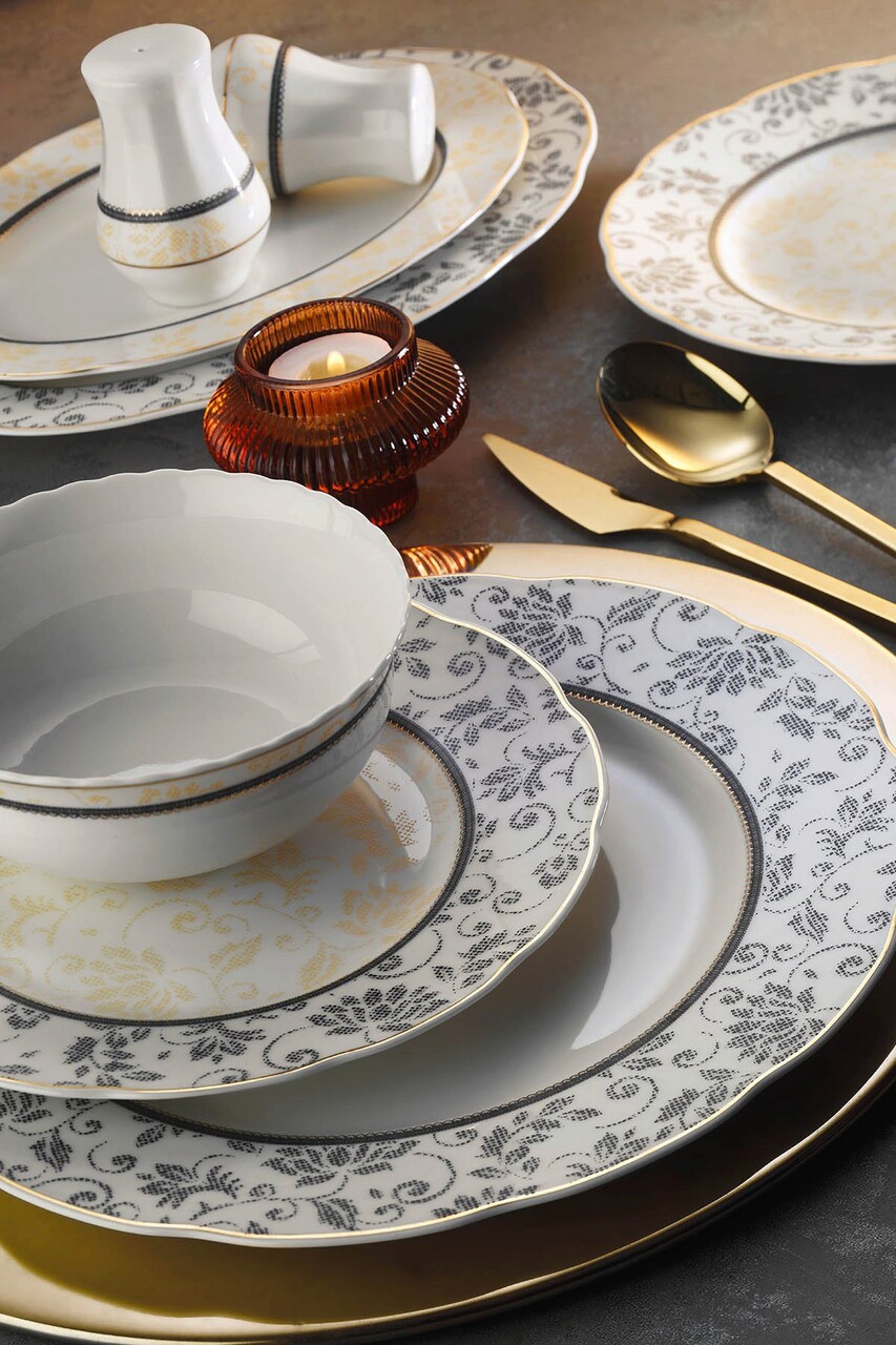 Serviciu de masa 53 piese INBNOLY53YT12234, Kutahya Porselen, portelan, multicolor - 1 | YEO