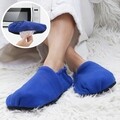 Papuci cu incalzire la microunde InnovaGoods Azul, marime universala, poliester/seminte in