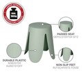 Taburet pentru baie Comiso, Wenko, 44.5x46 cm, plastic/poliuretan, verde
