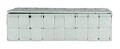 Organizator pentru baie cu 4 compartimente, Wenko, Adria Small, 17 x 7.5 x 26 cm, 100% polipropilena, verde