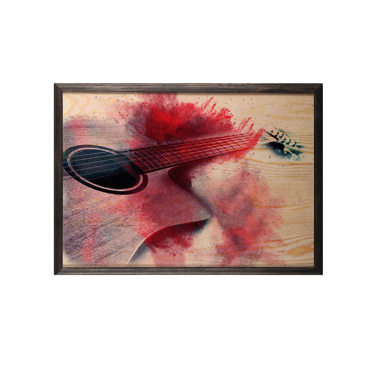 Tablou decorativ, Guitar XL, Lemn, Lemn, Multicolor - 1 | YEO