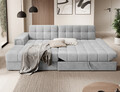 Coltar extensibil stanga 3 locuri ELTAP, LT-84MO, Blezalt, 240x150x82 cm, lemn/poliester, gri deschis
