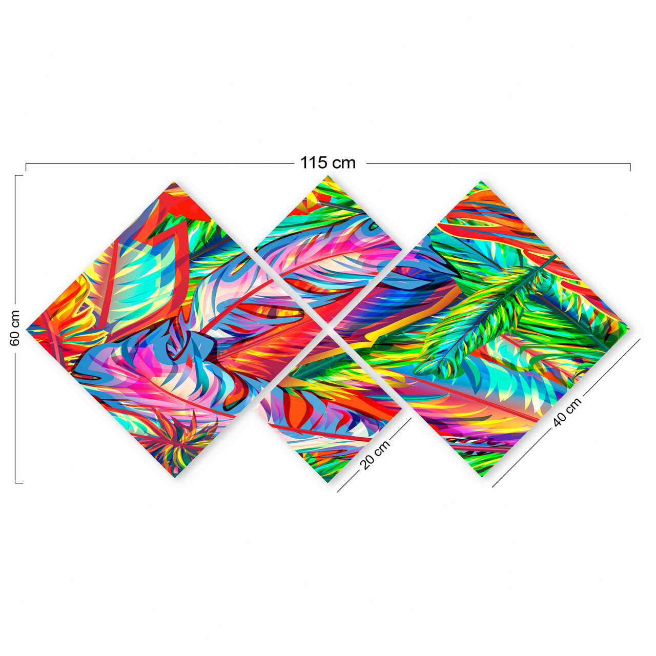 Set 4 tablouri decorative, 4MDF5466131, MDF, Imprimat UV, Multicolor