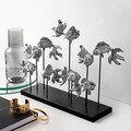 Decoratiune, GOLDFISH 3, Poliester, Argintiu