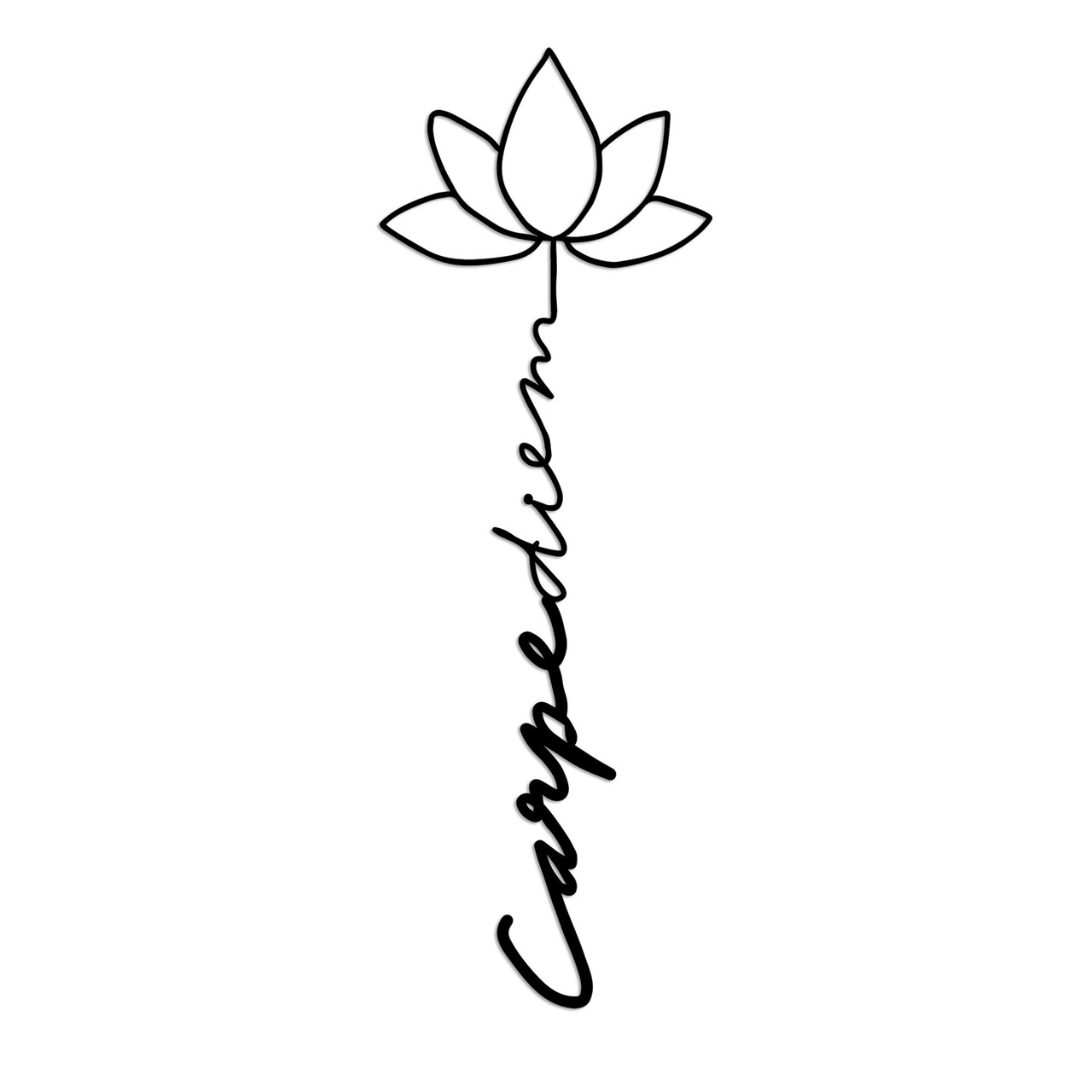 Decoratiune de perete, Carpe Diem 4, Dimensiune: 21 x 60 cm, Negru - view 4