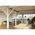 Covor indoor outdoor Interlaced Ivory, Floorita, 133 x 190 cm, polipropilena, crem/portocaliu