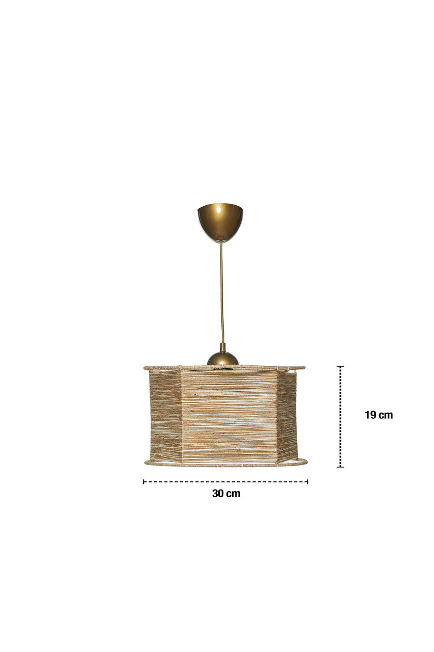Lustra, FullHouse, 390FLH1695, Iuta lucrata manual, Ecru / Maro