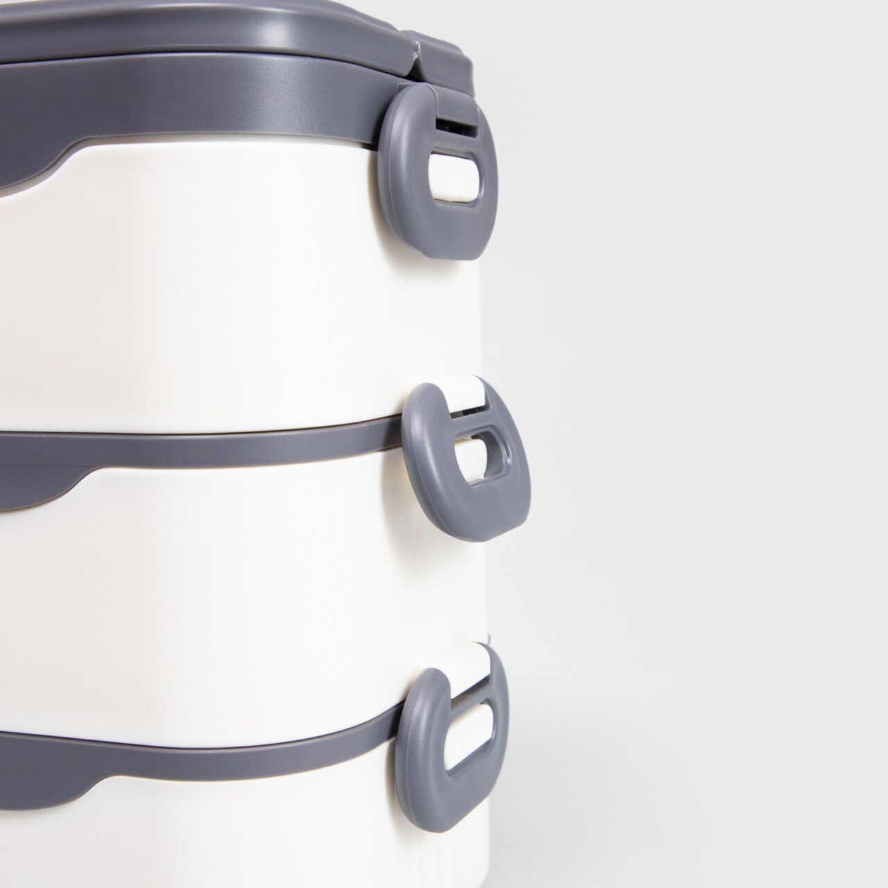 Cutie pentru pranz B2 Mesa, Homla, 2 L, plastic/inox/silicon, bej/gri - imagine 6