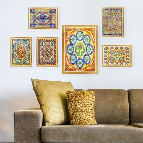 Set 6 tablouri decorative, SET_098, Lulu, 24×29 cm/24×44 cm, plastic Lulu