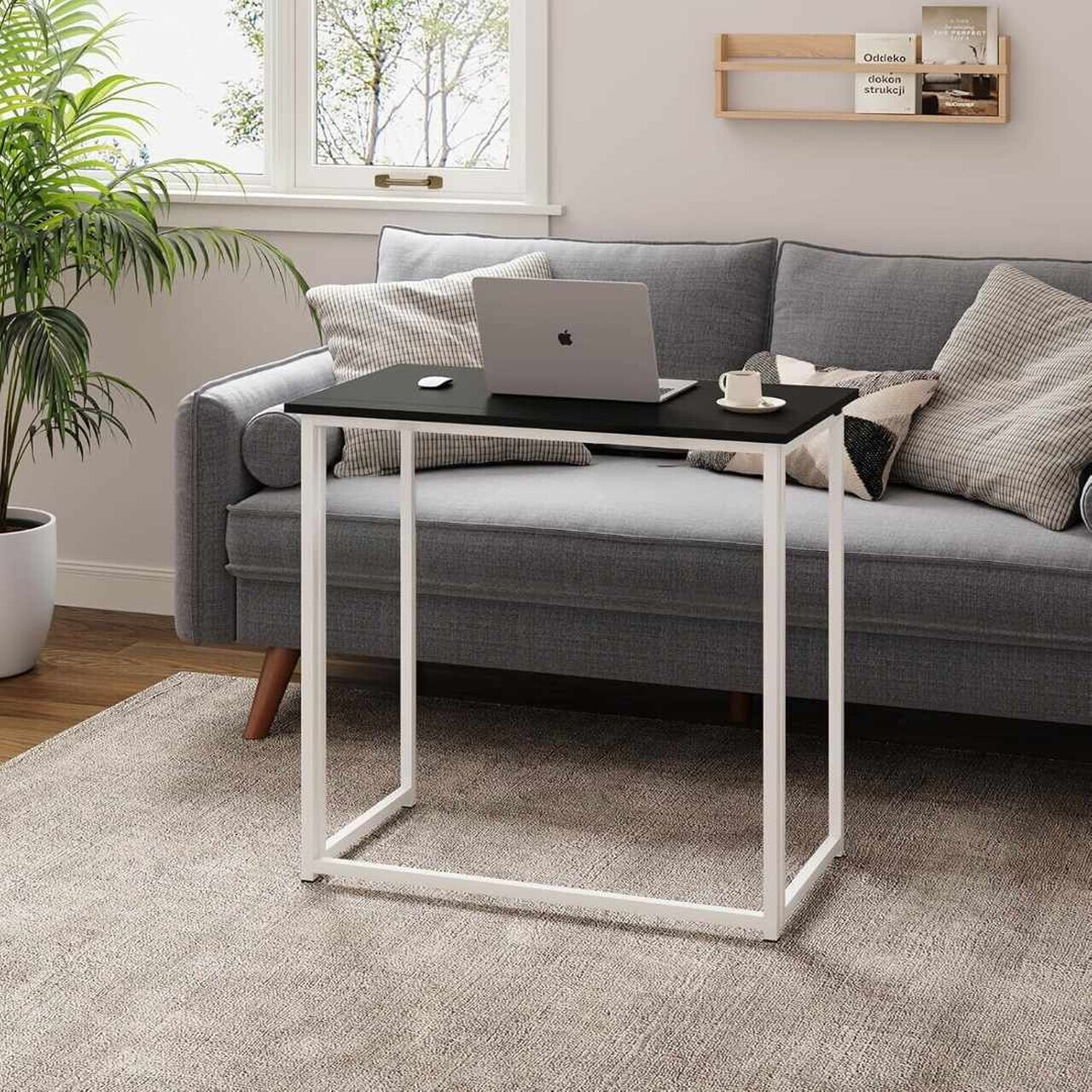 Birou Hanah Home Worker 50x75x40 cm PAL Negru