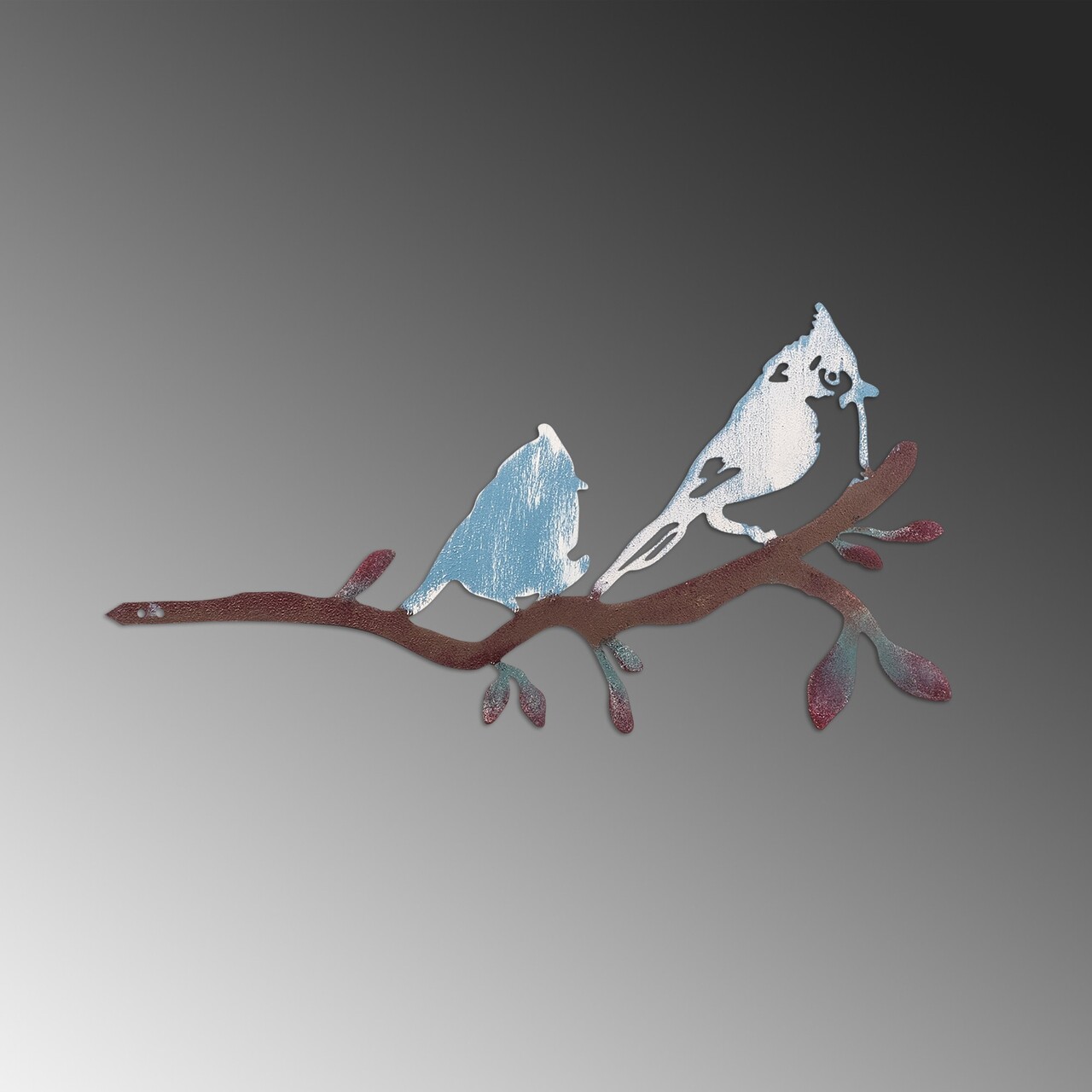 Obiect decorativ de grădină, Bird on the branch 27, 23x45 cm, Multicolor - imagine 5