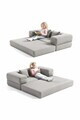 Canapea extensibilă pentru copii, Atelier del Sofa, 326NYR1110, Gri deschis