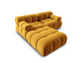 Canapea modulara 3 locuri, Bellis-51, Micadoni Home, 188x188x70 cm, catifea, galben