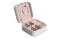 Cutie de bijuterii, White, 10x10x5.5 cm, Piele ecologica, Alb