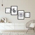 Set 4 tablouri decorative, Alpha Wall, The making of the Universe, 30x30/35x50 cm