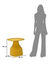 Masuta de cafea Gea, Mauro Ferretti, 48x48x50 cm, plastic, galben