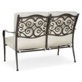 Canapea cu 2 locuri, Sorrento, 125.8x84x91 cm, aluminiu, bronz/gri