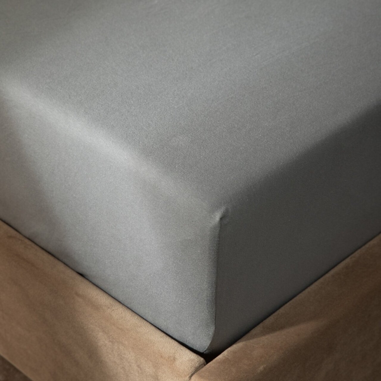 Cearceaf de pat cu elastic Pelly, Homla, 140x200 cm, bumbac, gri - view 6