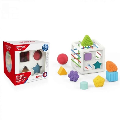 Set jucarie pentru sortare, Baby Toys, HE0211, 18M+, plastic, multicolor
