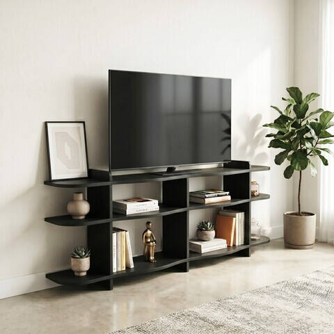 Consola, Hanah Home, Flusso, 170x65x30 cm, PAL, Negru
