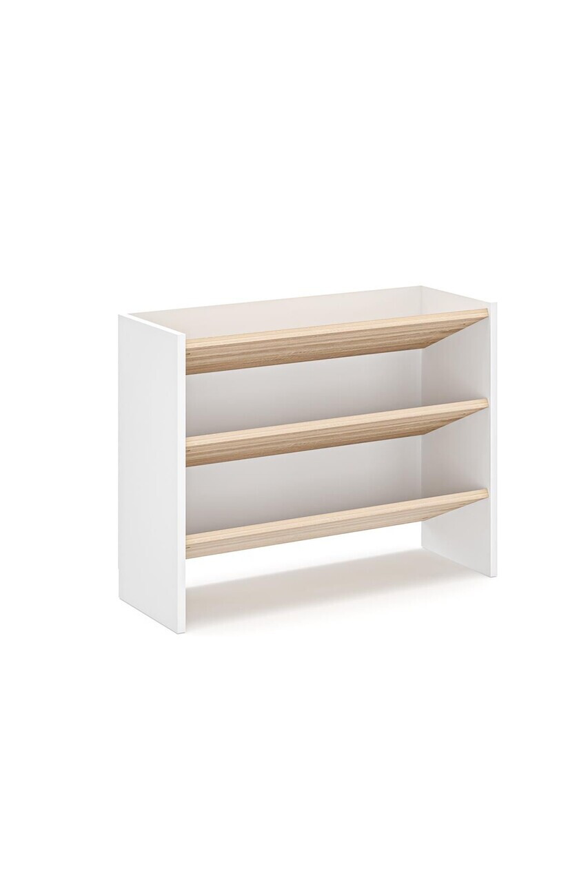Pantofar, Hanah Home, Werna, 78.5x60x27.5 cm, PAL, Stejar Sonomo / Alb — imaginea 2