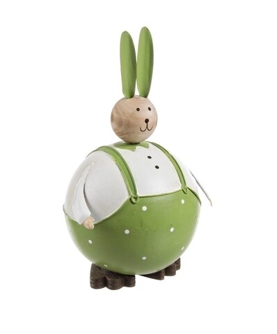 Decoratiune, amelia rabbit, bizzotto, 16x9x9 cm, otel/lemn