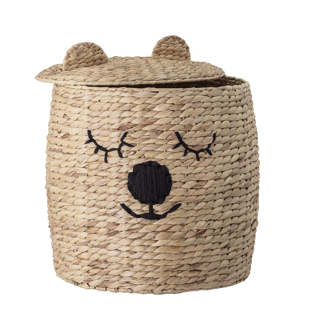 Cos cu capac, Bloomingville, Dolma, 42x50 cm, zambila de apa impletita, natural - imagine 6