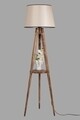 Lampadar cu raft, Luin, 8283-9, E27, 60 W, lemn/textil