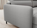 Coltar extensibil stanga 4 locuri ELTAP, LT-03MAN, Berrto, 306x165x100 cm, lemn/poliester, gri inchis