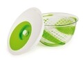 Uscator salata si verdeturi 2 in 1, Snips, Spin&Serve, 5 L, plastic, alb/verde