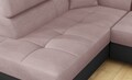Coltar extensibil stanga 4 locuri, ELTAP, Anton, 272x203x85 cm, lemn/poliester, roz/negru