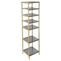 Etajera 2N+1, 155966, 35x32x145 cm, bambus/MDF, gri