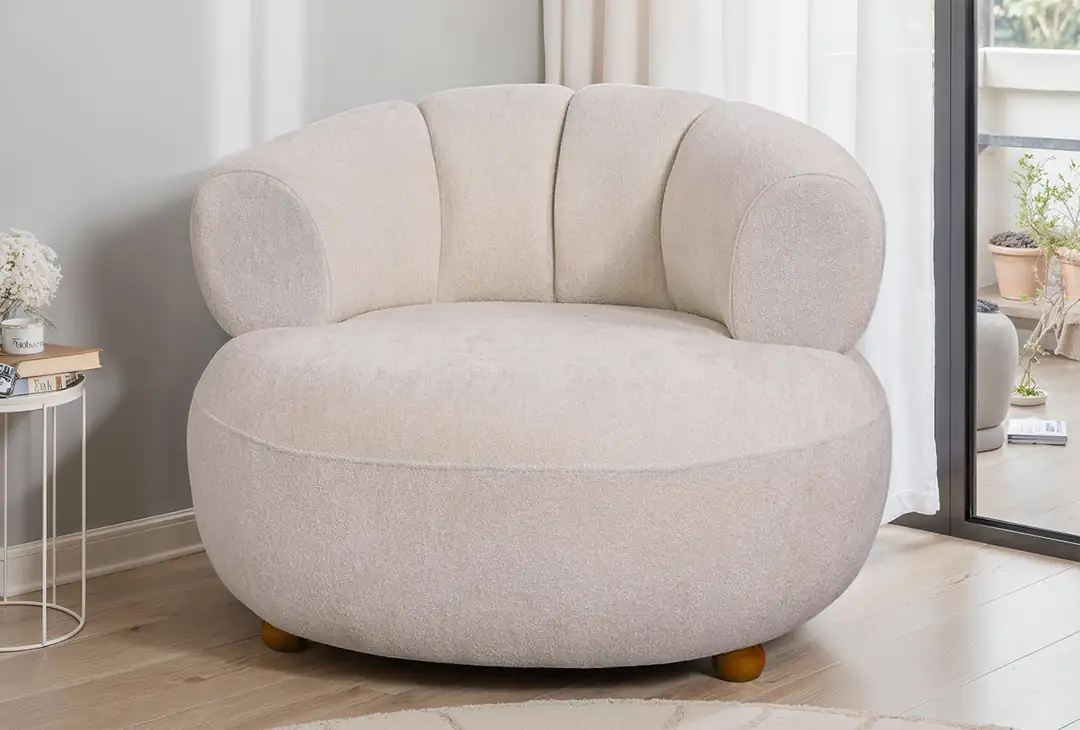 Fotoliu, Atelier del Sofa, 752EST1716, Frame: 70% HORNBEAM/30% MELAMINE COATED CHIPBOARD, Alb