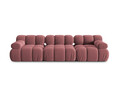 Canapea modulara 3 locuri, Bellis-51, Micadoni Home, 282x94x70 cm, catifea, roz