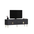 Comoda TV, Olivia, Dekolp4, Antracit / Aur