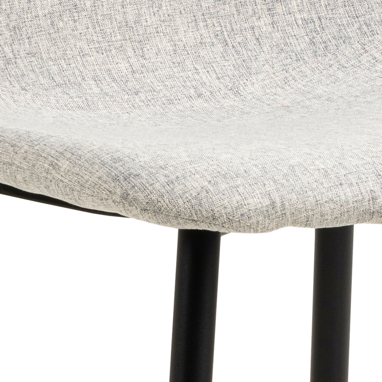 Scaun Celia, Actona, 44x54x86 cm, poliester/otel, gri deschis/negru mat - view 2