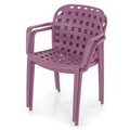 Scaun cu brate suprapozabil, Amir, 58 x 57 x 82 cm, plastic, mov