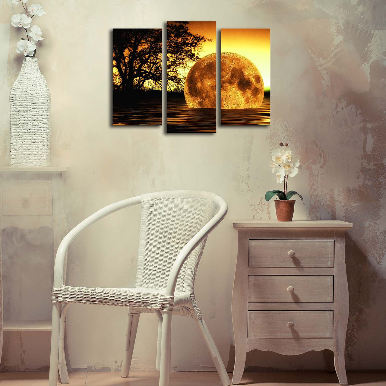 Set 3 tablouri decorative cu lumina LED, 3PATDACT-26, 20 x 39 cm, 2 piese, Multicolor - view 4