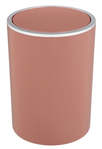 Cos de gunoi cu capac batant, wenko, inca, 5 l, 18.5 x 25.5 x 18.5 cm, plastic, roz