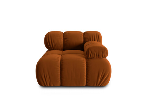 Modul dreapta pentru canapea, 1 loc, Bellis-51, Micadoni Home, 94x94x70 cm, catifea, teracota