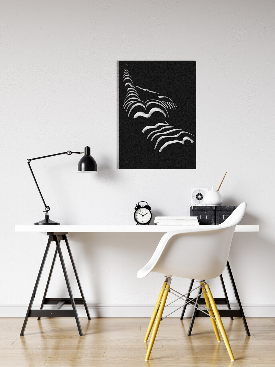 Decoratiune de perete, ART-DC-006, Dimensiune: 50 x 36 cm, Negru — imaginea 2