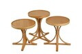 Set masute 3 piese, Hanah Home, Palm 3, LEMN MASIV DE STEJAR, Stejar