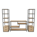 Comoda TV, Retricy, Robbins, 198x39x160 cm, PAL, Negru / Stejar