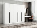 Dulap pentru haine, Minerva, Kale Plus, 225x210x52 cm, PAL, Alb
