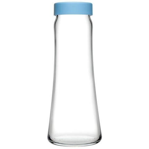Carafa cu capac basic line, pasabahce, 1 l, sticla/plastic, albastru