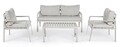 Set mobilier de gradina 4 piese, Lorillard, Bizzotto, ivoriu